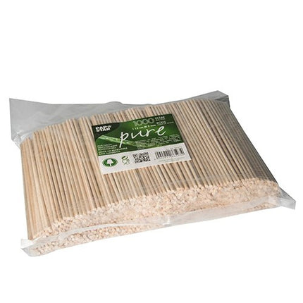 PAPSTAR Holzstäbe "pure" Ø 3 mm, 15 cm, vielseitig einsetzbar | Folie (1000 Stück)
