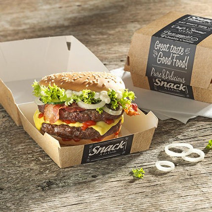PAPSTAR 50 Burgerboxen, Pappe "pure" "Good Food"