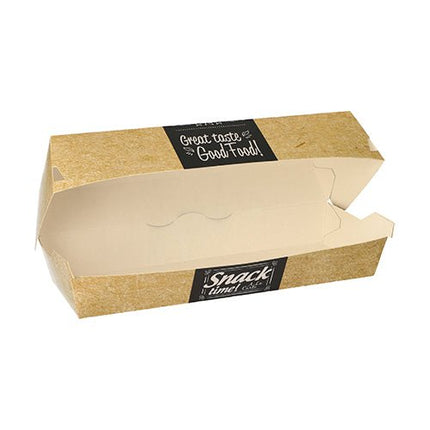 PAPSTAR Baguetteboxen "pure", 6,5x7,5x21 cm, umweltfreundlich | Schrumpffolie (50 Stück)