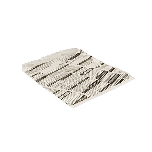 PAPSTAR Hamburger-Tüten "Newsprint", fettdicht, 16x18 cm | Packung (300 Stück)