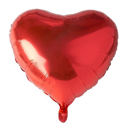 PAPSTAR Folienluftballon Herz rot, Ø 45 cm, ideal für Feiern | Beutel (1 Stück)