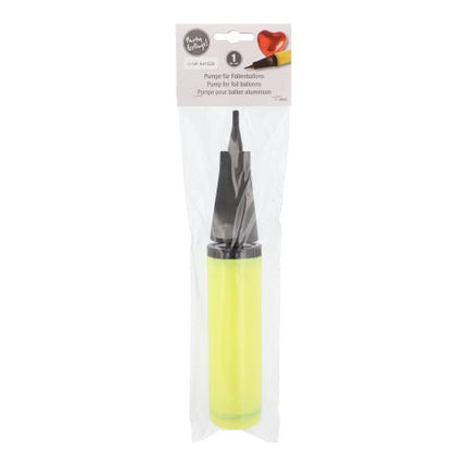 PAPSTAR Pumpe für Folienluftballons, gelb, 28x4,5 cm | Beutel (1 Stück)