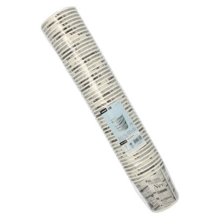 Starpak 50 Snackbecher, Pappe "To Go" rund 470 ml Ø 9,9 cm · 9,9 cm "Newsprint" | Folie (50 Stück)