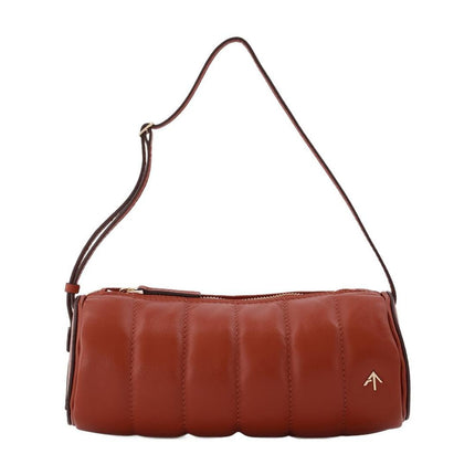 Tasche Padded Cylinder aus Leder in rot