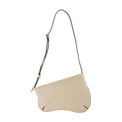 Mini Curve Hobo Bag - Manu Atelier - Ivory - Leather