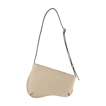 Mini Curve Hobo Bag - Manu Atelier - Ivory - Leather