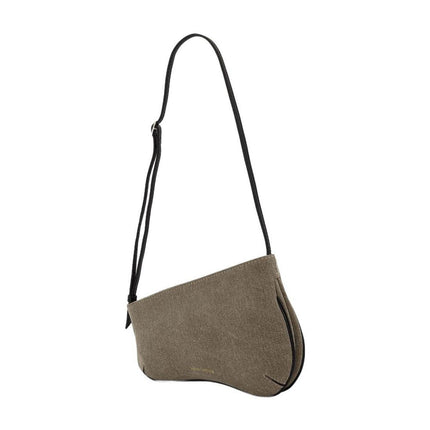 Mini Curve Hobo Bag - Manu Atelier - Grey/Black - Denim