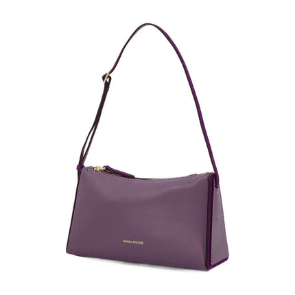 Mini Prism Hobo Bag - Manu Atelier - Steel/Purple - Leather