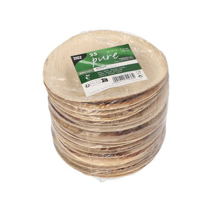 PAPSTAR 25 Schalen, Palmblatt "pure" rund