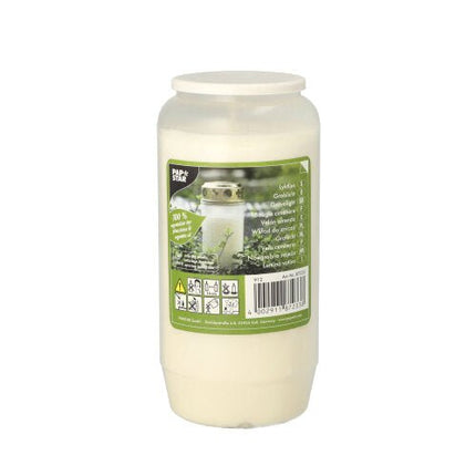 PAPSTAR Öl-Licht T6, 100 % Pflanzenfett, Ø 7 cm, weiß, transparent | Packung (1 Stück)