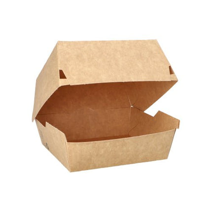 PAPSTAR 80 Burgerboxen, Pappe braun "100% Fair"