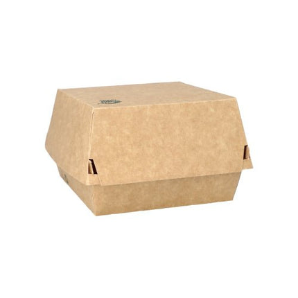 PAPSTAR 80 Burgerboxen, Pappe braun "100% Fair"
