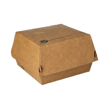 PAPSTAR 80 Burgerboxen, Pappe braun "100% Fair"