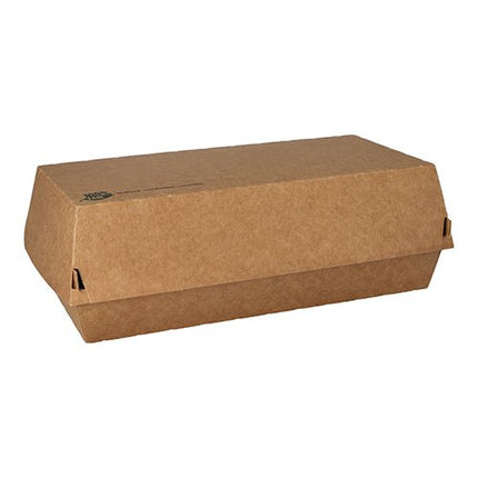 PAPSTAR Baguetteboxen "pure", braun, 7,5x10,7x22 cm, 100% Fair | Folie (25 Stück)