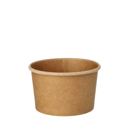PAPSTAR Suppenbecher rund, 230 ml, braun, ideal für Suppen und Snacks | Folie (25 Stück)