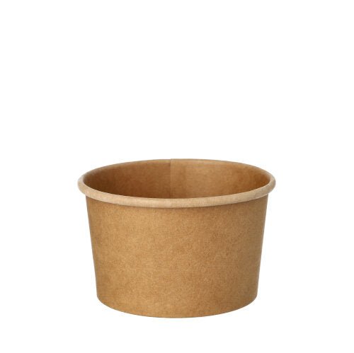 PAPSTAR Suppenbecher rund, 230 ml, braun, ideal für Suppen und Snacks | Folie (25 Stück)