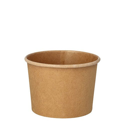 PAPSTAR Suppenbecher rund, 9,8 cm braun, ideal für Suppen und Snacks | Folie (25 Stück)