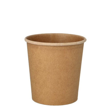PAPSTAR Suppenbecher rund, 9,8 cm, braun, ideal für Suppen | Folie (25 Stück)
