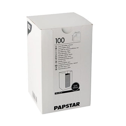 PAPSTAR 100 Servietten, 2-lagig "PUNTO" 1/4-Falz 20 cm x 20 cm