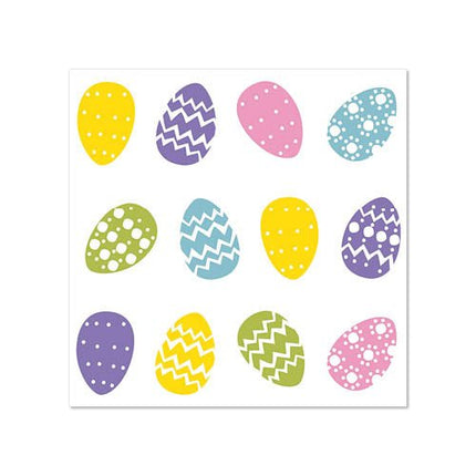 PAPSTAR Servietten 1/4-Falz, 25x25 cm, "Coloured Eggs", bunt | Folie (50 Stück)