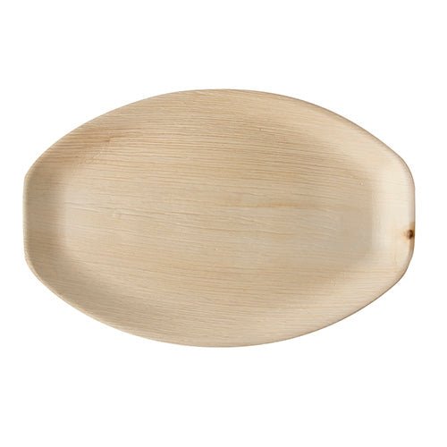 PAPSTAR Palmblatt Tabletts "pure" oval, 37x25 cm, umweltfreundlich | Schrumpffolie (25 Stück)