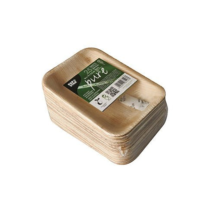 PAPSTAR 25 Tabletts, Palmblatt "pure" eckig