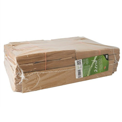 PAPSTAR 1000 Sichtstreifenbeutel mit PLA-Fenster "pure", braun