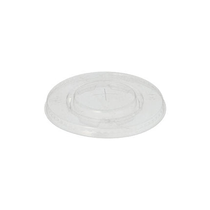 PAPSTAR Deckel rund Ø 9,5 cm, glasklar, PLA "pure", Kreuzschlitz | Folie (100 Stück)