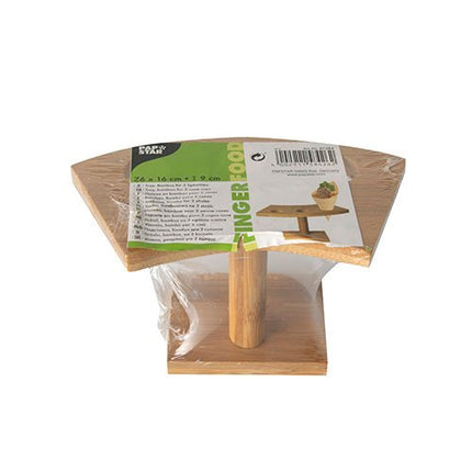 PAPSTAR Halter für 3 Spitztüten, Bambus "pure", 9x16 cm | Folie (1 Stück)