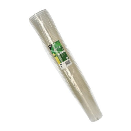 PAPSTAR Kaltgetränkebecher PLA "pure", glasklar, Ø 9,5 cm, 15,14 cm | Folie (60 Stück)