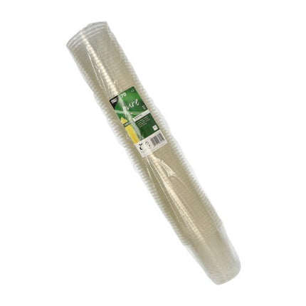 PAPSTAR Kaltgetränkebecher PLA "pure", glasklar, Ø 9,5 cm | Folie (70 Stück)
