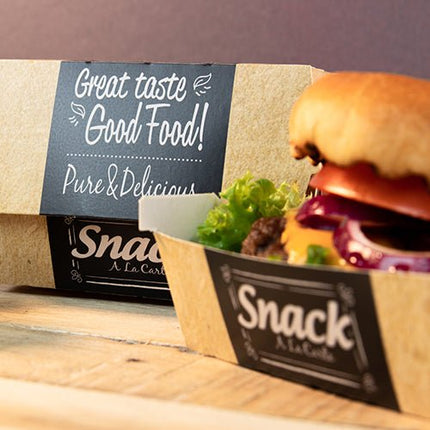 PAPSTAR 50 Burgerboxen, Pappe "pure" "Good Food"
