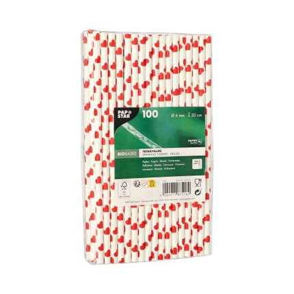 PAPSTAR 100 Trinkhalme, Papier Ø 6 mm