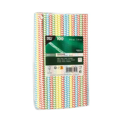 PAPSTAR 100 Trinkhalme, Papier Ø 6 mm