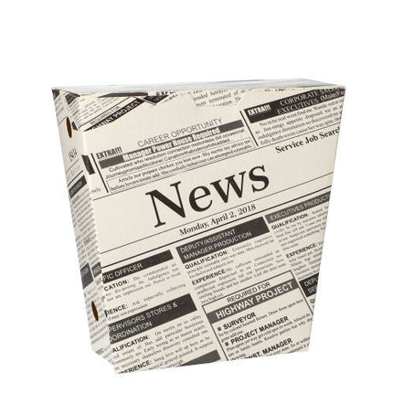 PAPSTAR Pommes-Frites-Schütte "Newsprint", Klappdeckel, Pappe | Folie (50 Stück)