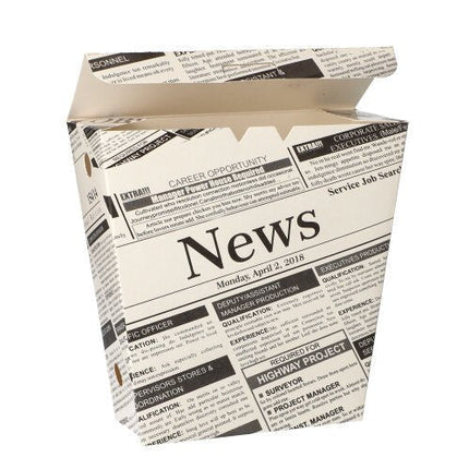 PAPSTAR Pommes-Frites-Schütte "Newsprint", Klappdeckel, Pappe | Folie (50 Stück)