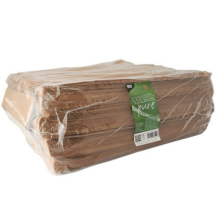 PAPSTAR 1000 Sichtstreifenbeutel mit PLA-Fenster "pure", braun