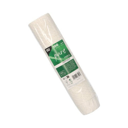 PAPSTAR Dressingbecher rund, 6,6 cm, weiß, Papier "pure" | Folie (100 Stück)