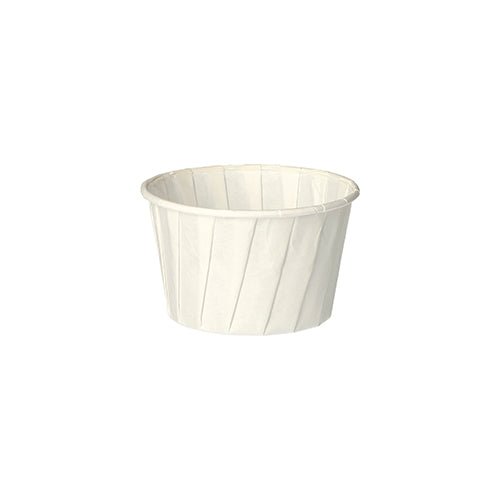 PAPSTAR Dressingbecher rund, 6,6 cm, weiß, Papier "pure" | Folie (100 Stück)