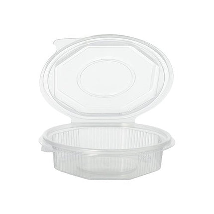 Starpak 50 Verpackungsbecher mit Klappdeckeln, PP transparent 8-eckig