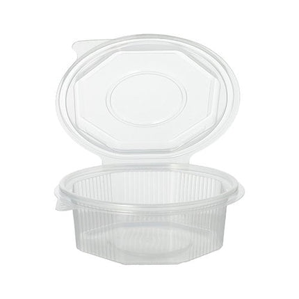 Starpak 50 Verpackungsbecher mit Klappdeckeln, PP transparent 8-eckig