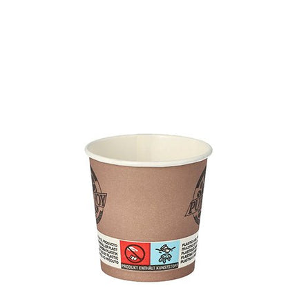 PAPSTAR Trinkbecher Pappe lila "Pure Joy", Ø 6 cm | Schrumpffolie (20 Stück)