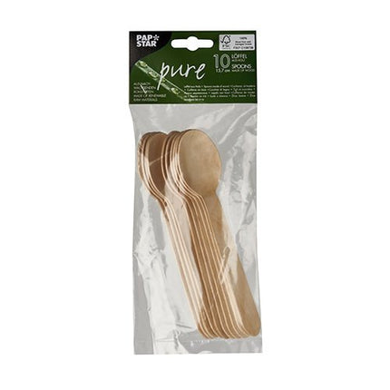 PAPSTAR 10 Löffel, Holz "pure"