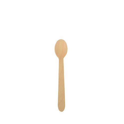 PAPSTAR Holzlöffel "pure" 11 cm, ideal für Kaffee und Desserts | Beutel (10 Stück)