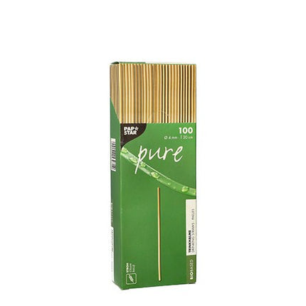 PAPSTAR Trinkhalme "pure" Ø 4 mm, 20 cm, umweltfreundlich und stabil | Faltschachtel (100 Stück)