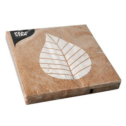 PAPSTAR 20 Servietten, 33 cm x 33 cm 3-lagig 1/4-Falz natur