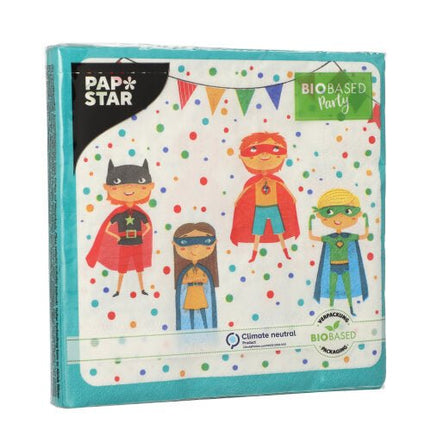 PAPSTAR 20 Servietten, 33 cm x 33 cm 3-lagig 1/4-Falz Design Set 1