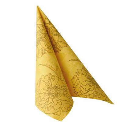 PAPSTAR 50 Servietten "ROYAL Collection" 1/4-Falz 40 x 40 cm gelb