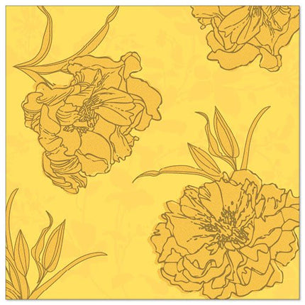 PAPSTAR 50 Servietten "ROYAL Collection" 1/4-Falz 40 x 40 cm gelb