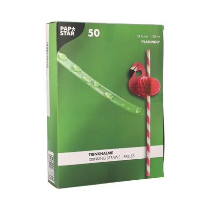 PAPSTAR 50 Trinkhalme, Papier Ø 6 mm · 20 cm